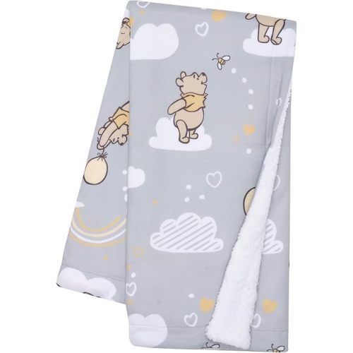 Lambs & Ivy Hunny Bear Pooh Baby Blanket - Gray, Animals, Disney, Bear