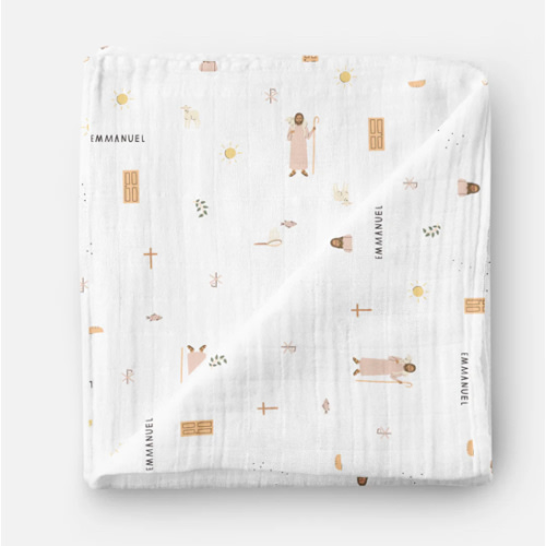 Jesus Muslin Swaddle Baby Blanket