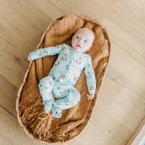 Bamboo Zip-Up Footie Pajama - Rocketeer