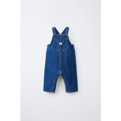 LONG DENIM OVERALLS - Mid-blue | ZARA United States