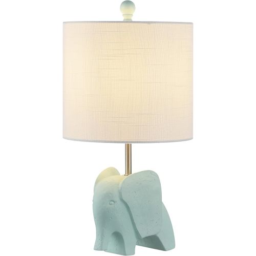 JONATHAN Y JYL1143B Koda 17.5" Eclectic Southwestern Resin/Iron Elephant LED Kids Table Lamp, Global, Transitional, Rustic, Office, Living Room, Dining Room, Bedroom, Hallway, Foyer, Turquoise