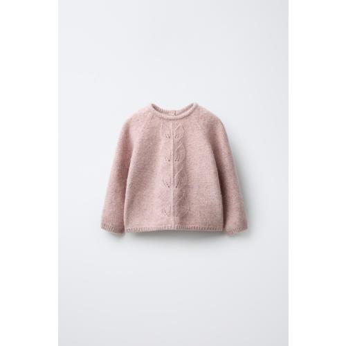 LEAF KNIT SWEATER - Light pink | ZARA United States