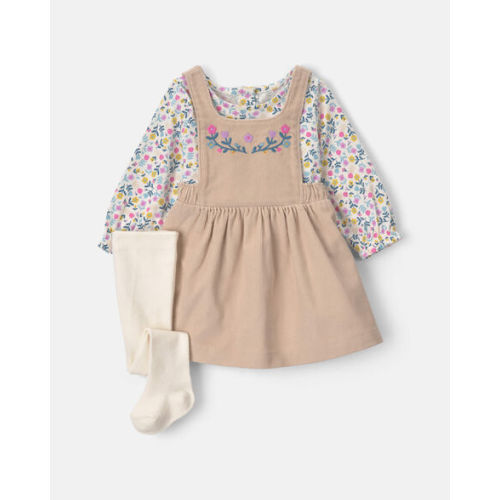 Baby Girl Floral Corduroy Long-Sleeve Dress Set | Carter's