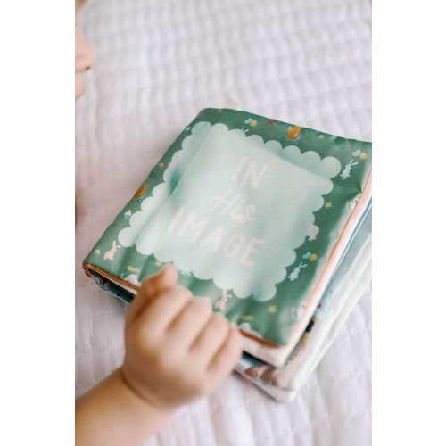 In His Image Fabric Baby Book