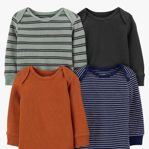 Simple Joys by Carter's Unisex-Baby 4-Pack Long-Sleeve Thermal BodysuitBodysuit