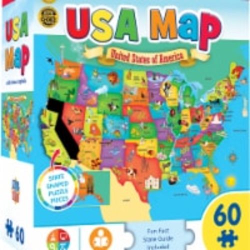 MasterPieces USA Map with State Shaped Pieces, 60 pc