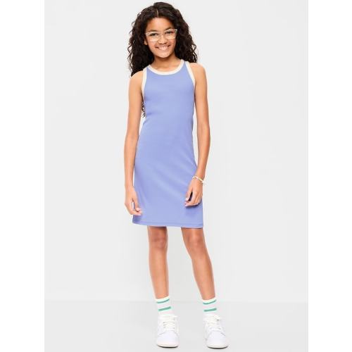 Printed Ribbed Tank Dress for Girls