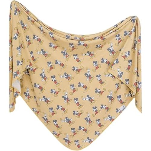 Copper Pearl Large Premium Knit Baby Swaddle Receiving Blanket Mickey Mouse
