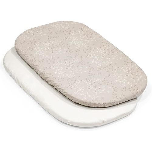 Stokke Snoozi Fitted Sheets - Dandelion Beige & Vanilla Cream