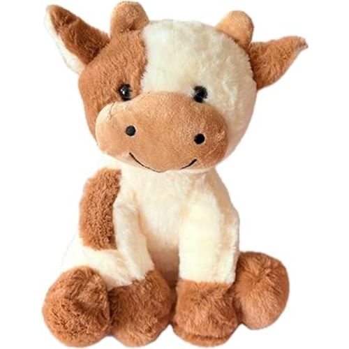 9 inches Cow Stuffed Animal Soft Plush Cute Cow Doll for Boys Girls (Brown Cow)