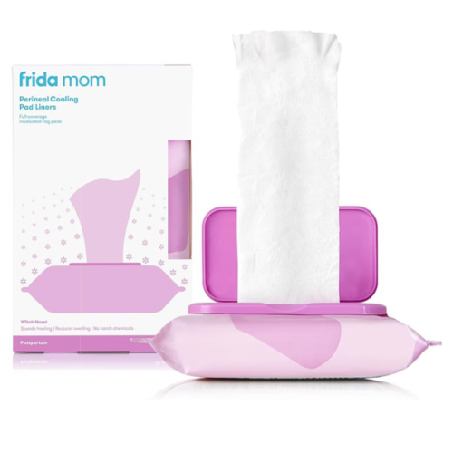 Perineal Medicated Witch Hazel Full-Length Cooling Pad Liners for Postpartum Care by Frida Mom | Speeds Healing and Reduces Swelling for Perineal Area | 24-Count