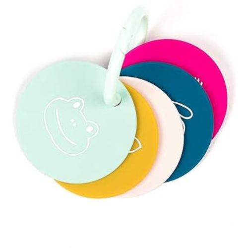 Bella Tunno Teething Flashcards - Soft & Easy Grip Baby Teether and Baby Teething Toys to Help Soothe Gums & Promote Learning Non-Toxic, BPA Free Silicone Teether, Party Animals