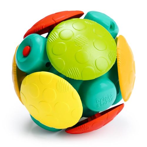 Bright Starts Wobble Bobble Activity Ball Toy, Baby & Toddler Crawl Toy, Interactive Sounds & Textures, Ages 3 Months+