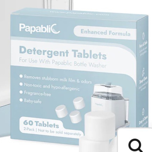 Papablic Official Detergent Deepclean Tablet for Papablic Baby Bottle Washer, 120 Count