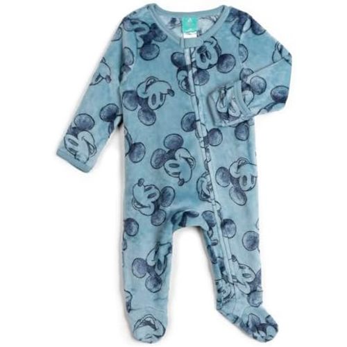 Disney Baby Boys Long Sleeve Footed Sleep and Play Coveralls