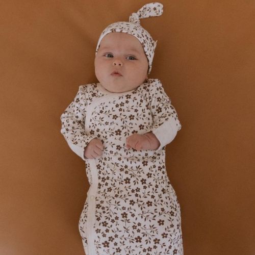 Makemake Organics Organic Baby Knotted Sleep Gown - Wildvine