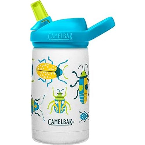 CamelBak eddy+ Kids Water Bottle with Straw, Insulated Stainless Steel - Leak-Proof when Closed