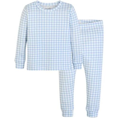 moimoln Plaid Check Soft Cotton Modal 6M-8Y Baby Toddler Long-Sleeve Snug-Fit Pajama Sleepwear Daily