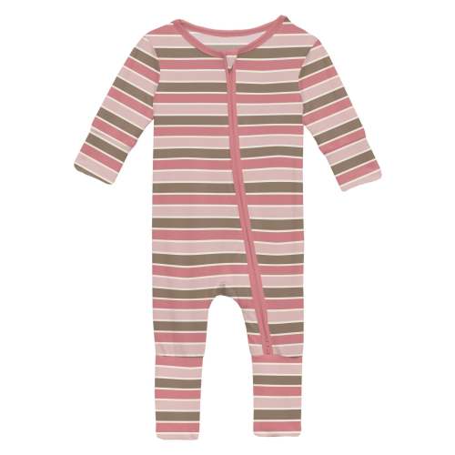 Print Convertible Coverall in Neapolitan Stripe