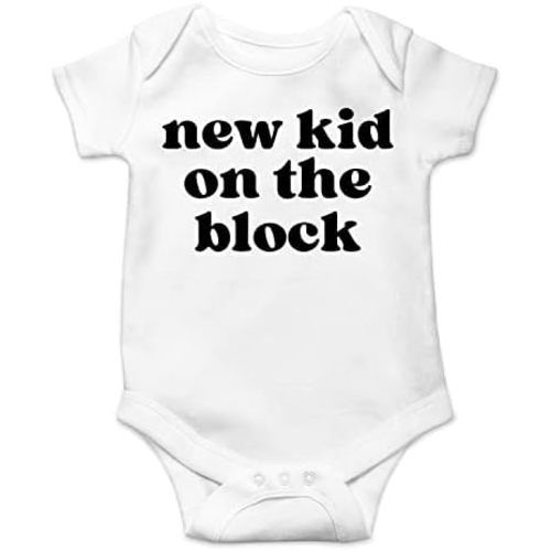 Belle Homie New Kid On The Block - Funny Baby Essentials Bodysuit - Baby Boy Clothes Newborn Girl Outfits