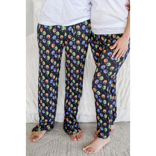 Halloween Bamboo Waffle Unisex Pajama Pants in Candy Crawl | Caden Lane