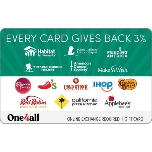 $50 One4all Giving Good Gratitude Gift Card