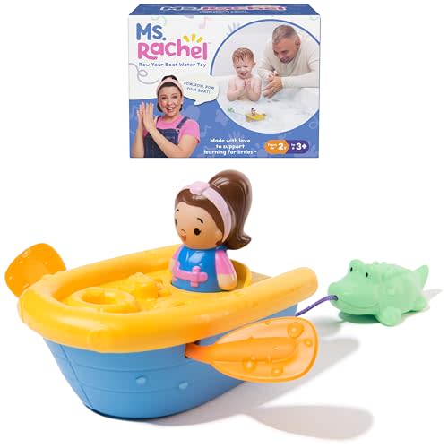 Ms. Rachel Official Row Your Boat Water Toy, Educational Bath Toys & Toddler Toys for Girls & Boys Ages 2-3+ Years