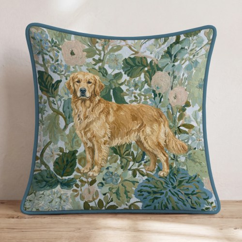 Golden Retriever Power Throw Pillow - Hillcroft Home