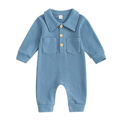 Turn Down Collar Boys Jumpsuit Romper – August + Willow