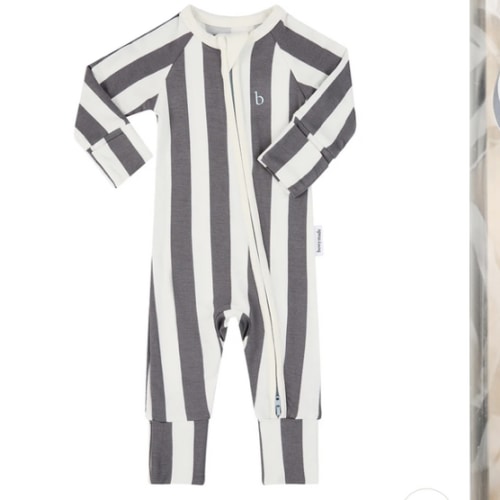 SoftLuv Onesie - Slate Stripe