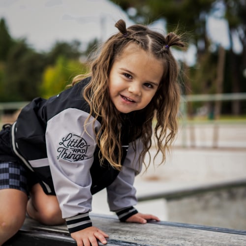 KIDS WATERPROOF LETTERMAN JACKET - OLD SCHOOL – LITTLE RAD THINGS