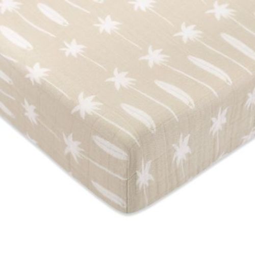 Babyletto Crib Sheet in GOTS Certified Organic Muslin Cotton - Beach Bum