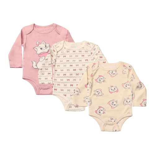 Magic Threadz Disney Clothes Baby Girls Bodysuit 3-Pack – Minnie Mouse & Marie from The Aristocats Bodysuits Newborn - Infant