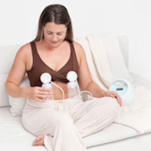 Larken Larken X Nursing + Hands-Free Pumping Bra - Mocha, XL