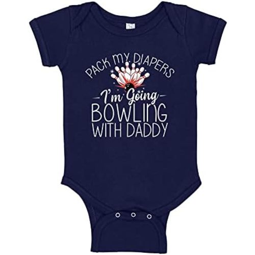 I'm Going Bowling with Daddy Baby One Piece Or Toddler T-Shirt Bowler Baby Clothes