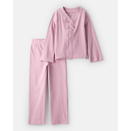 Girls 2-Piece Long-Sleeve Tee & Pant Set - Pink | Carter's