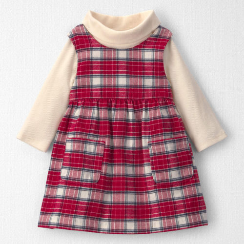 Baby Girl 2-Piece Organic Cotton Flannel Jumper Set | Carter’s Oshkosh Canada