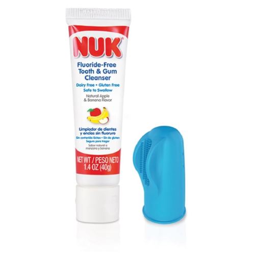 NUK Infant/Baby Tooth and Gum Cleanser with 1.4 Ounce Toothpaste