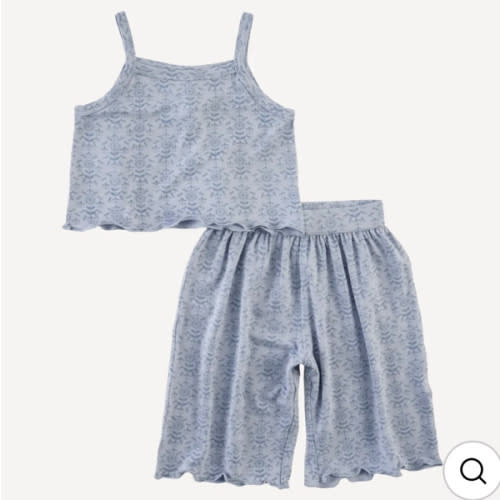 jade set | cornflower folk wallpaper | bamboo