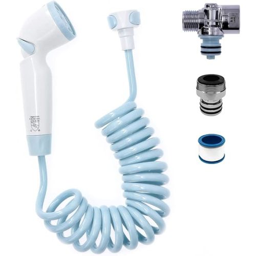 Playtex Baby 2-in-1 Shower Sprayer for Baby and Toddler Bath Time, Blue/White, 10-foot Hose