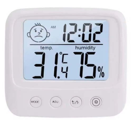 Indoor Thermometers Digital Meter Hygrometer Room Thermometer and Humidity Gauge with Clock Humidity Temperature Tool