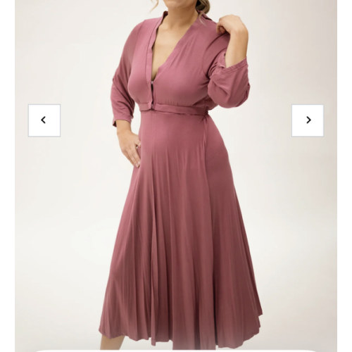 Lila Labor & Postpartum Gown in Dusty Rose