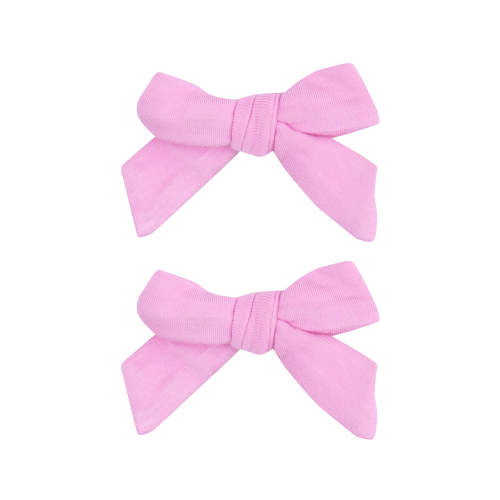 2 Pack Hair Bow w/Clip, Fuchsia Pink