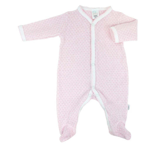 Paty Knit Solid Pink Footie – Little Stitches & Co.