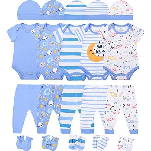 ABeCue Baby Boy Layette Essentials Set Newborn Girl Clothes Pack Infant Gift Sets 20-Piece
