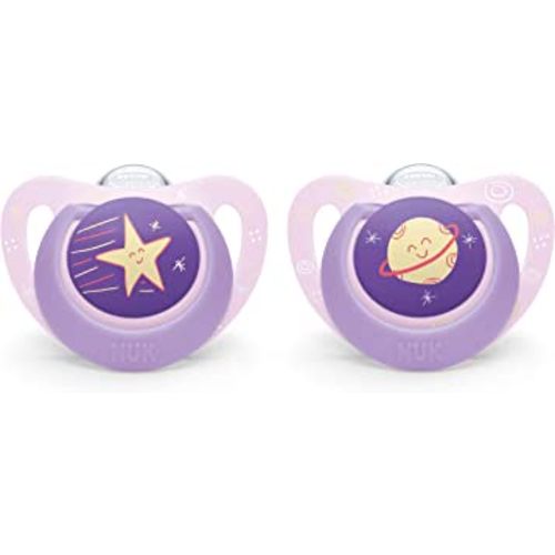 NUK Orthodontic Pacifiers, 0-6 Months, 2 Pack