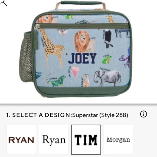 Mackenzie Brendan Safari Animals Lunch Boxes | Pottery Barn Kids