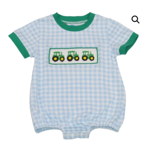 Hand Smocked Tractor Bubble