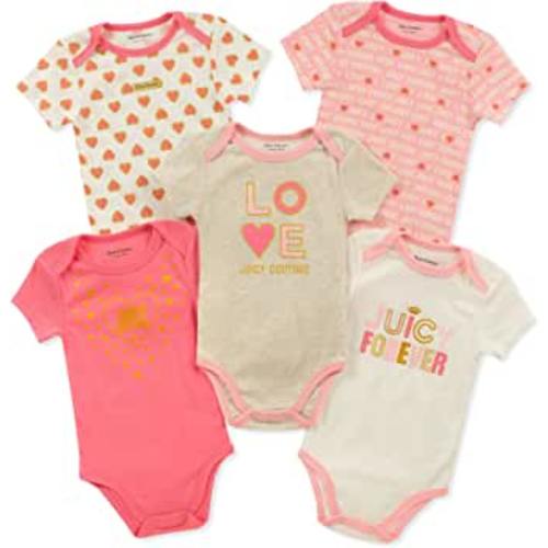 Juicy Couture baby-girls 5 Pieces Pack Bodysuits
