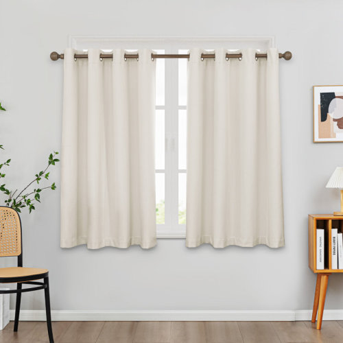 Latitude Run® Aslyn Linen Textured Thermal Insulated 100% Blackout Grommet Curtain Pair & Reviews | Wayfair